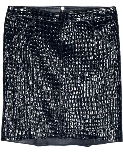 Tom Ford Miniskirt With Crocodile Effect - Black