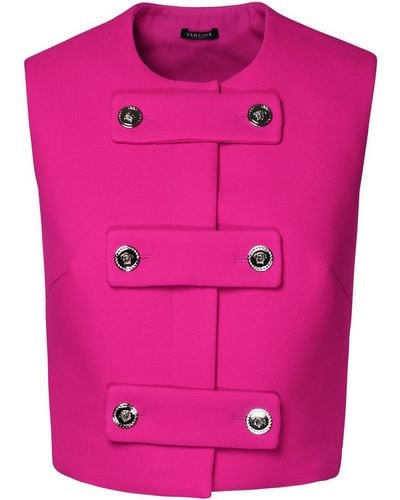 Versace Fuchsia Polyester Vest - Pink