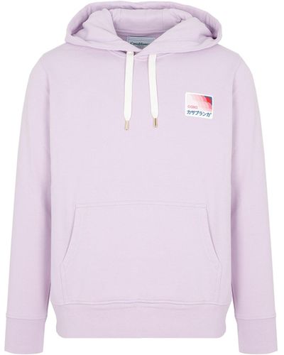 Casablancabrand Cotton Tennis Club Hoodie Sweatshirt - Purple
