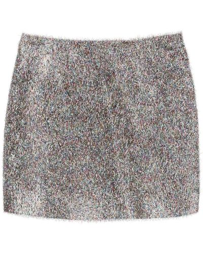 Blazé Milano Blaze Milano Lurex Mini Skirt - Grey