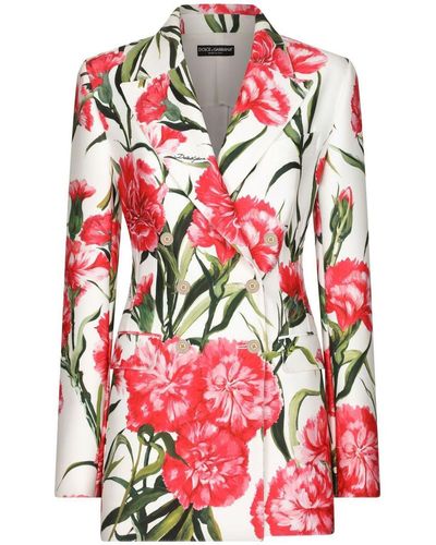 Dolce & Gabbana Printed Blazer Jacket - Multicolor
