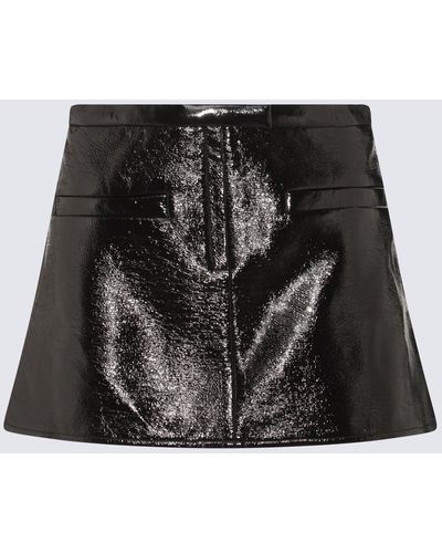 Courreges Black Vynil Mini Skirt
