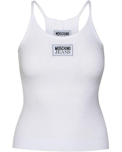 Moschino Jeans Viscose Blend Tank Top - White