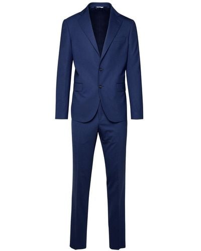 Brian Dales Wool Blend Suit - Blue