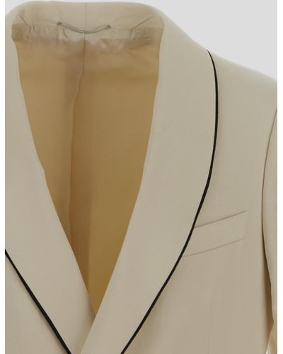PT Torino Double-breasted Jacket - Natural