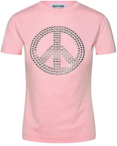 Moschino Jeans Pink Cotton T-shirt