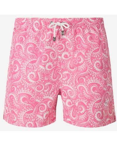 Luigi Borrelli Napoli Paisley Motif Swim Shorts - Pink