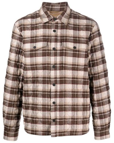 Peserico Check-pattern Button-up Shirt - Brown