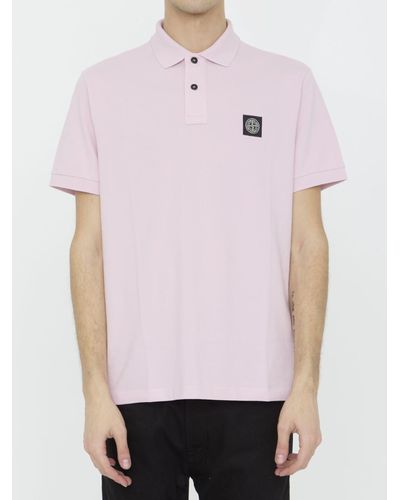 Stone Island Cotton Polo Shirt - Pink