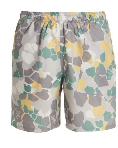 Objects IV Life Printed Beach Shorts - Blue