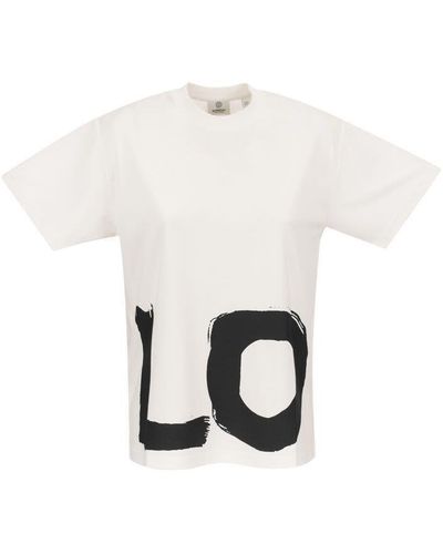 Burberry Love Print Oversized T-shirt - White