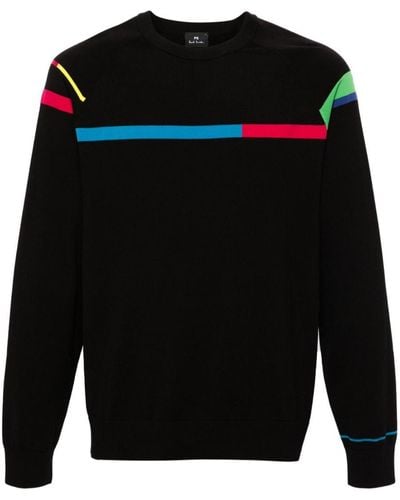 PS by Paul Smith Shirt With Striped Details - Black