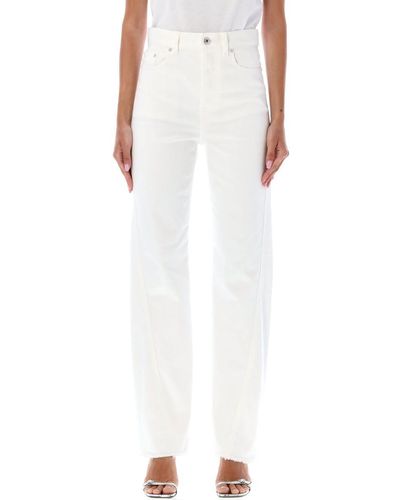 Lanvin Twisted Denim Jeans - White