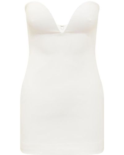 Monot Bustier Mini Dress - White