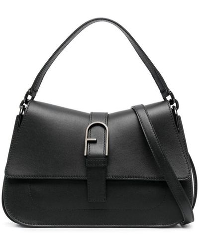 Furla Flow M Top Handle Bags - Black