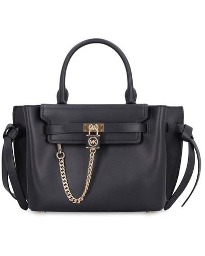 Michael Kors Hamilton Legacy Leather Handbag - Black