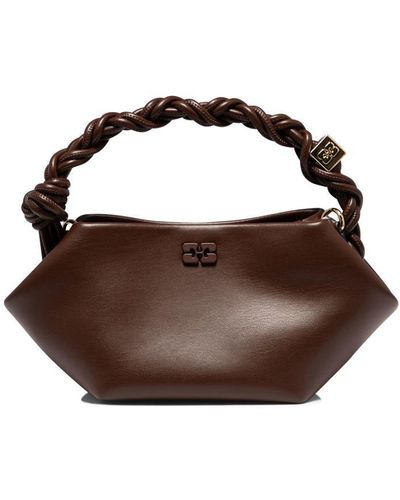 Ganni "Bou Mini" Handbag - Brown