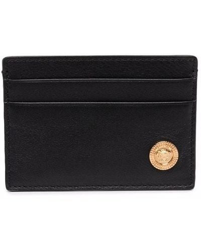 Versace La Medusa Leather Credit Card Case - White