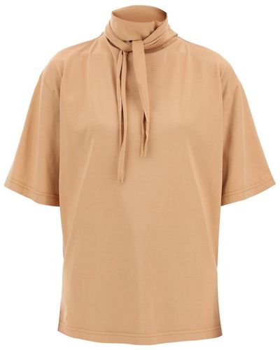 Lemaire T-shirt With Scarf Accessory - Natural