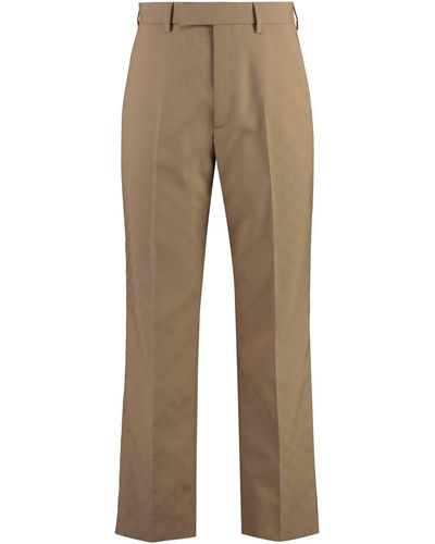 Gucci GG Motif Jacquard Pants - Natural