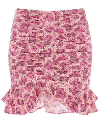 Isabel Marant Milendi Silk Mini Skirt - Pink