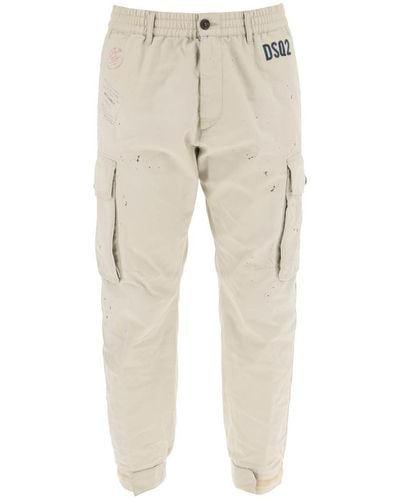 DSquared² Cyprus Cargo Shorts - Natural
