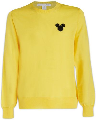 Comme des Garçons X Disney Crewneck Knitted Sweater - Yellow