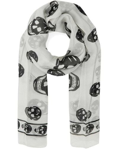 Alexander McQueen Scarves And Foulards - Gray