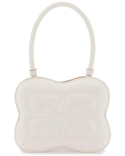 Ganni Butterfly Handbag - White