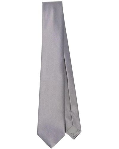 Emporio Armani Woven Jacquard Tie Accessories - Gray