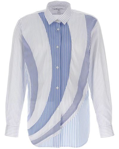 Comme des Garçons Striped Shirt Shirt, Blouse - Blue