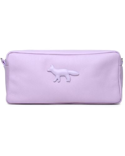 Maison Kitsuné 'Cloud' Lilac Leather Bag - Purple