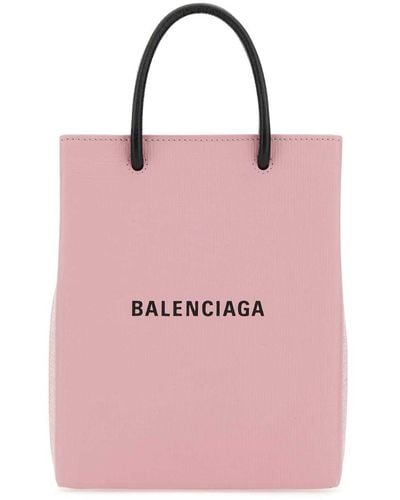 Balenciaga Shopping Logo-print Tote Bag - Pink