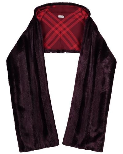 Burberry Hooded Scarf - Red