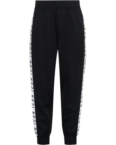 DSquared² Dan Cotton Blend JOGGING Trousers - Black