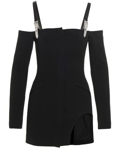 David Koma 'Belt Buckle Detail' Dress - Black