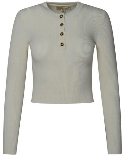 Michael Kors Cream Wool Sweater - Gray