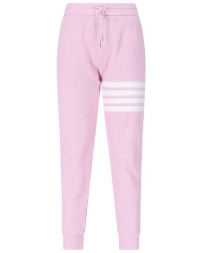 Thom Browne Light Pink Cotton 4-bar Trousers