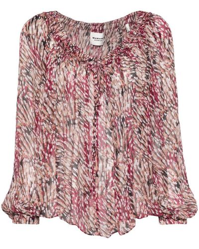 Isabel Marant Vutti Off-shoulder Blouse - Red