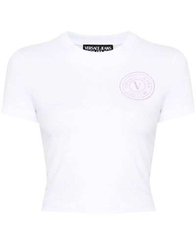 Versace Logo Print T-Shirt - White