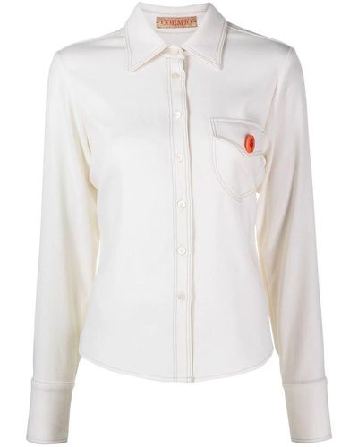 Cormio Katy Pin-Badge Shirt - White