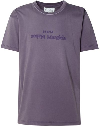 Maison Margiela Cotton T-Shirt - Purple