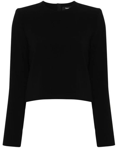 Theory Admiral Long Sleeve Minimal Top Clothing - Black