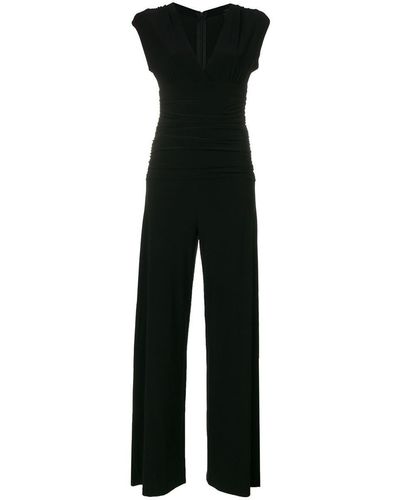 Norma Kamali V-necked Jersey Jumpsuit - Black