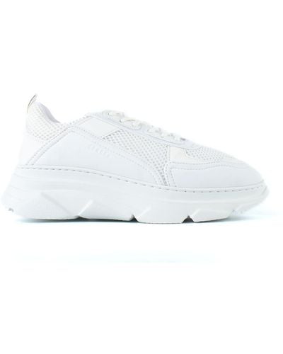 COPENHAGEN White Leather Sneakers Retina Detail