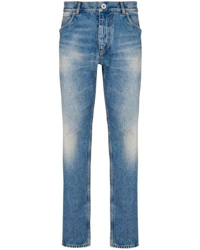 Balmain Straight Mid-Rise Jeans - Blue