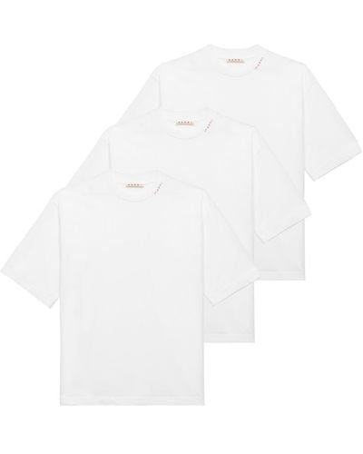 Marni 3-pack Basic T-shirt - White