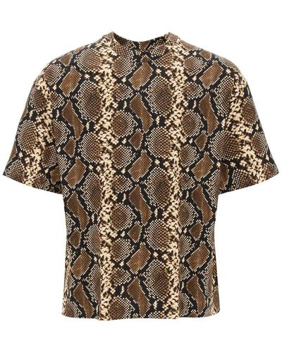 Jil Sander Python-Patterned Crewneck T-Shirt - Multicolour