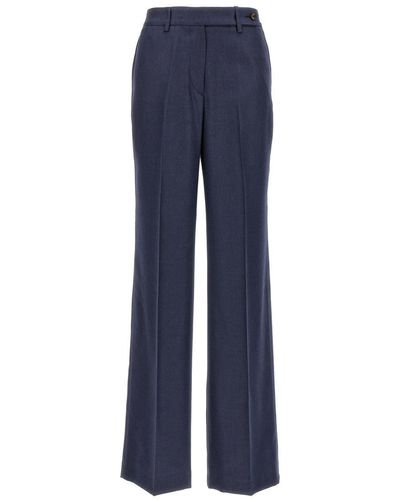 Kiton Silk Cashmere Trousers - Blue