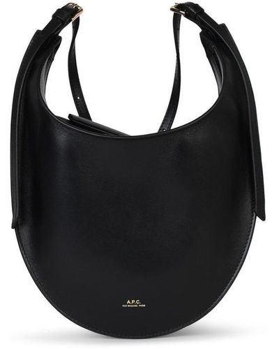 A.P.C. Small 'Iris' Eco-Leather Crossbody Bag - Black
